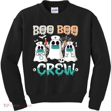 Boo Boo Crew Halloween Ghost Nursing Nurse Kids Sweatshirt