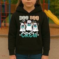 Boo Boo Crew Halloween Ghost Nursing Nurse Kids Hoodie thumb 3