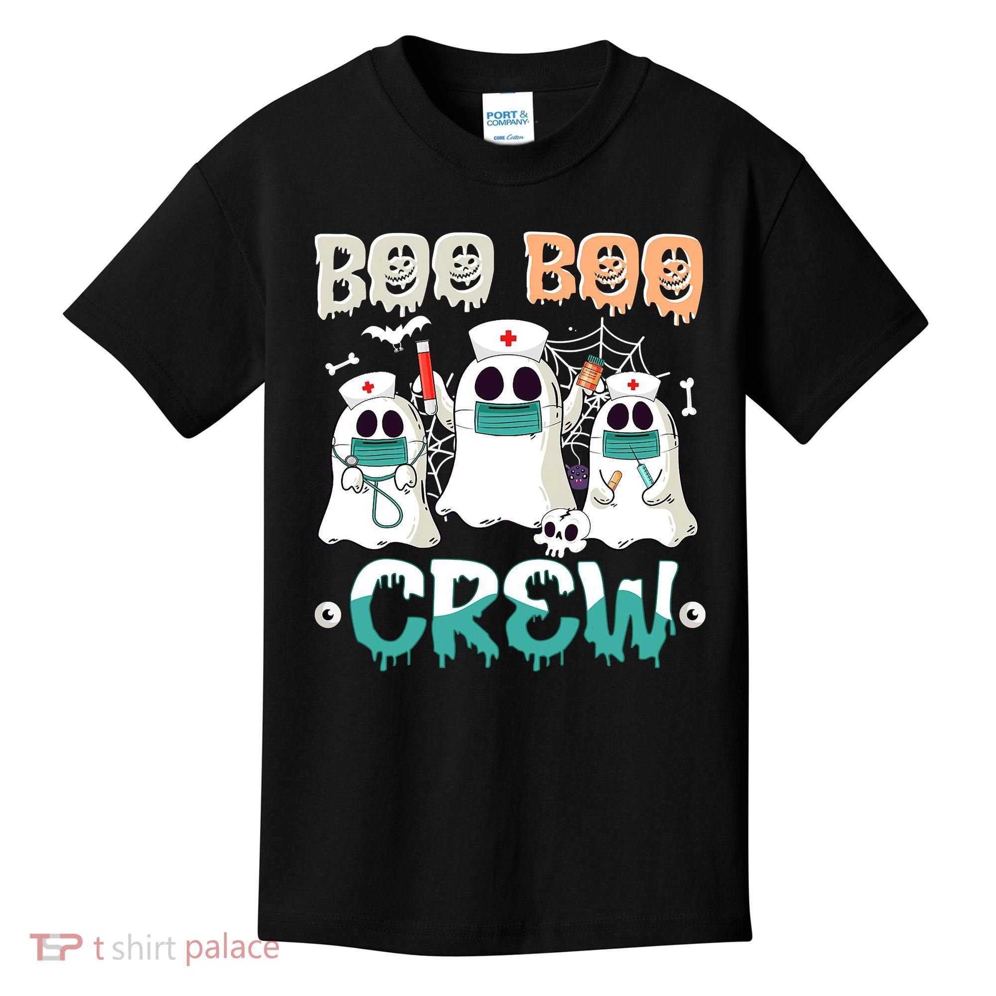 Boo Boo Crew Halloween Ghost Nursing Nurse Kids T-Shirt