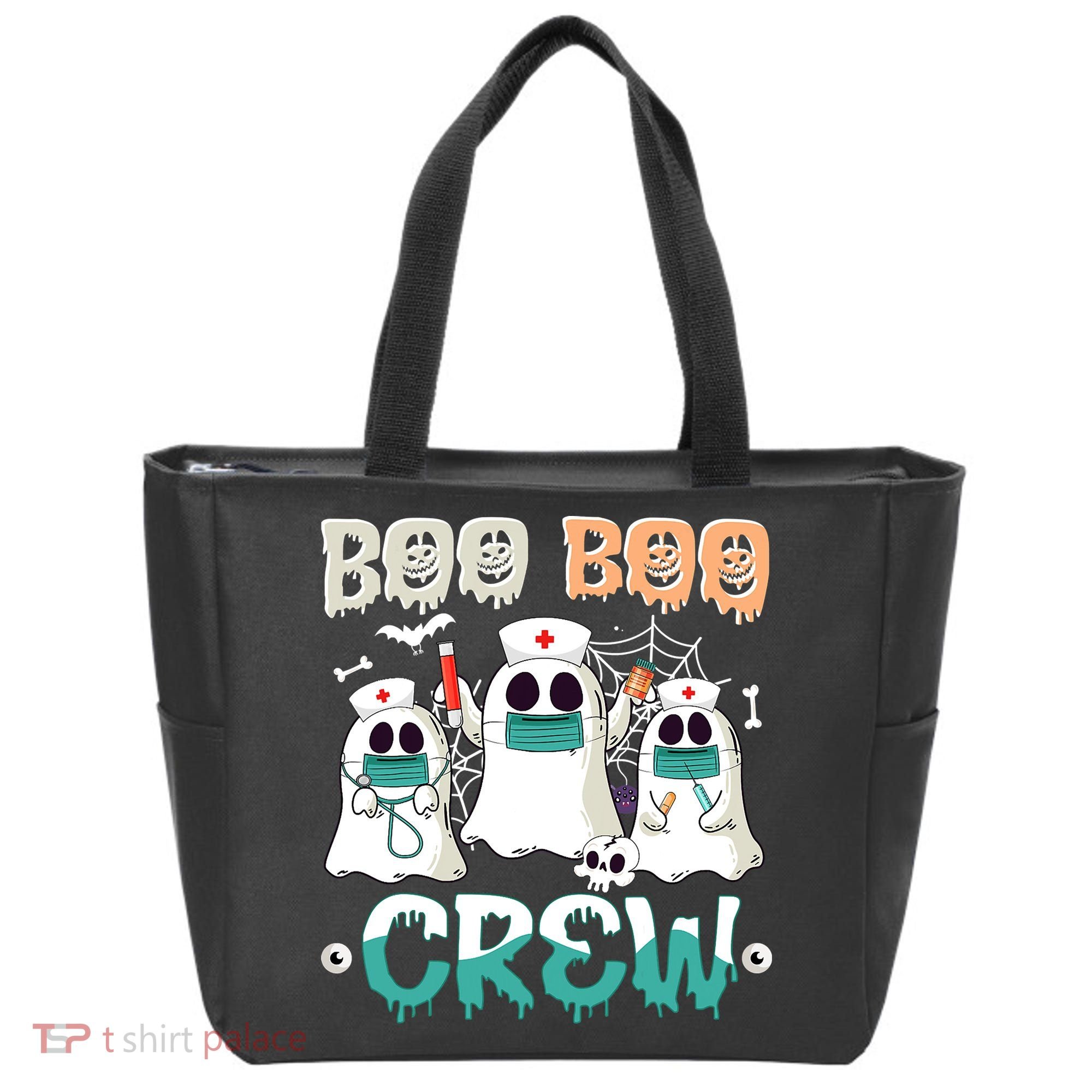 Boo Boo Crew Halloween Ghost Nursing Nurse Tote Bag