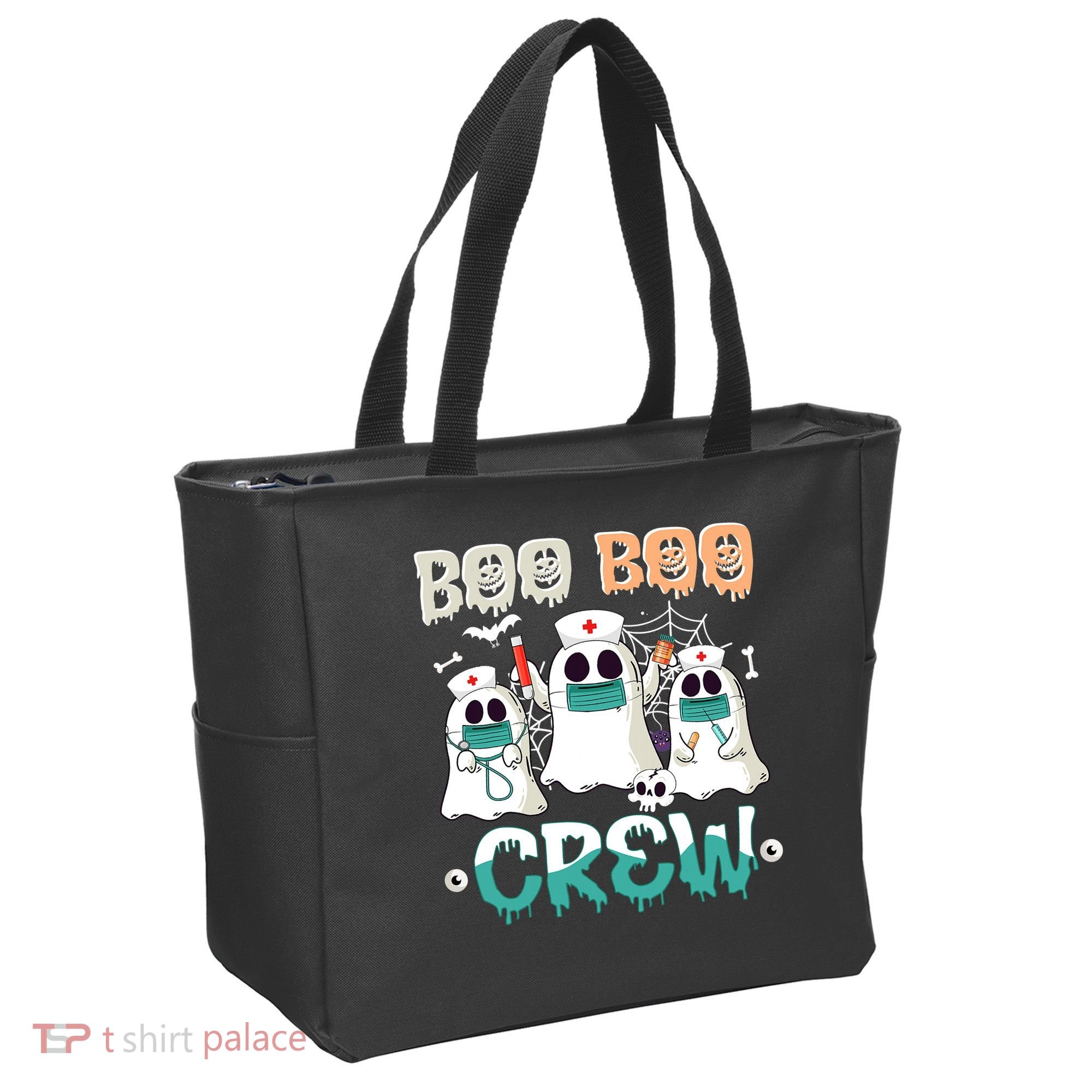 Boo Boo Crew Halloween Ghost Nursing Nurse Tote Bag