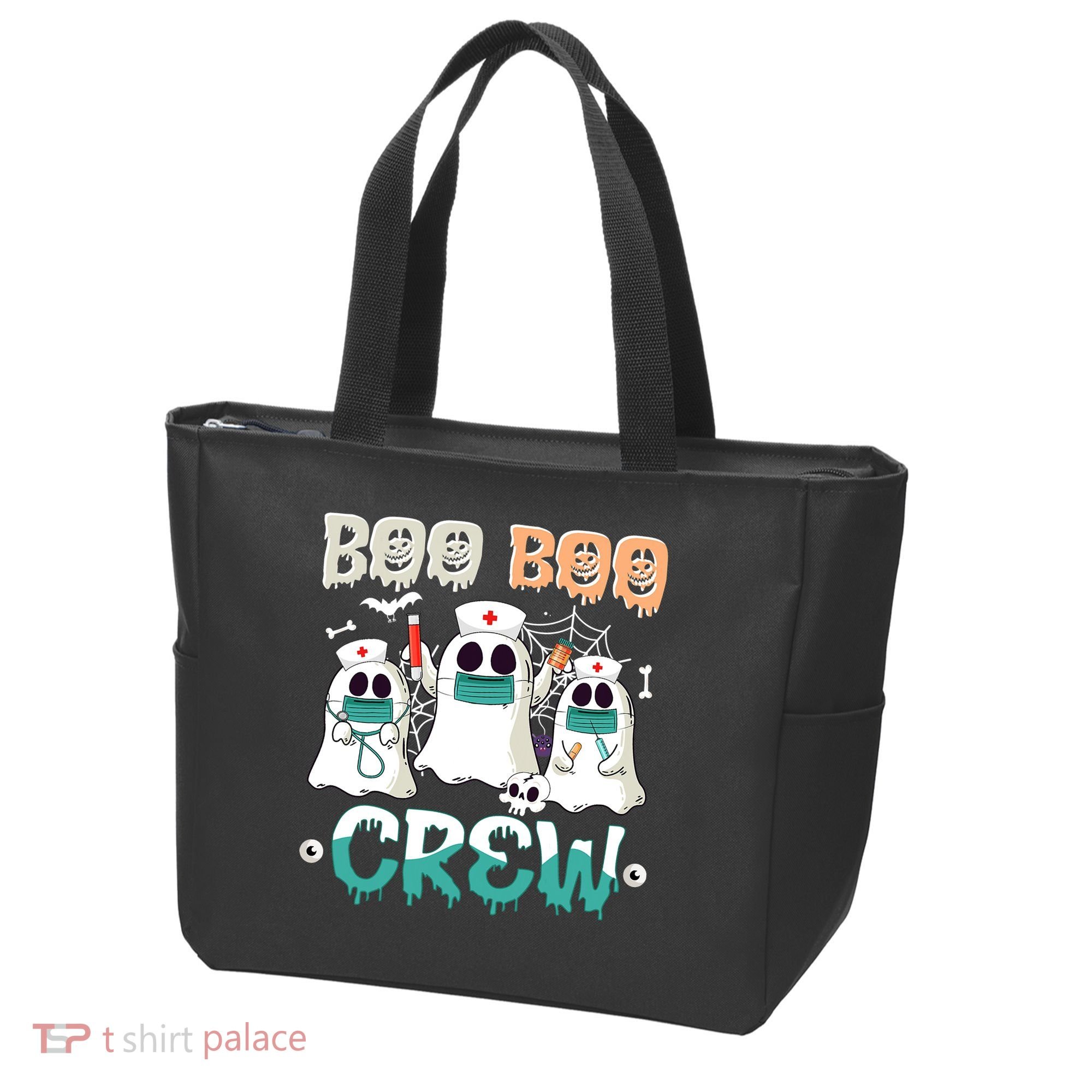 Boo Boo Crew Halloween Ghost Nursing Nurse Tote Bag