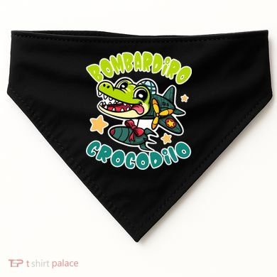 Brainrot Bombardiro Crocodilo USA-Made Doggie Bandana