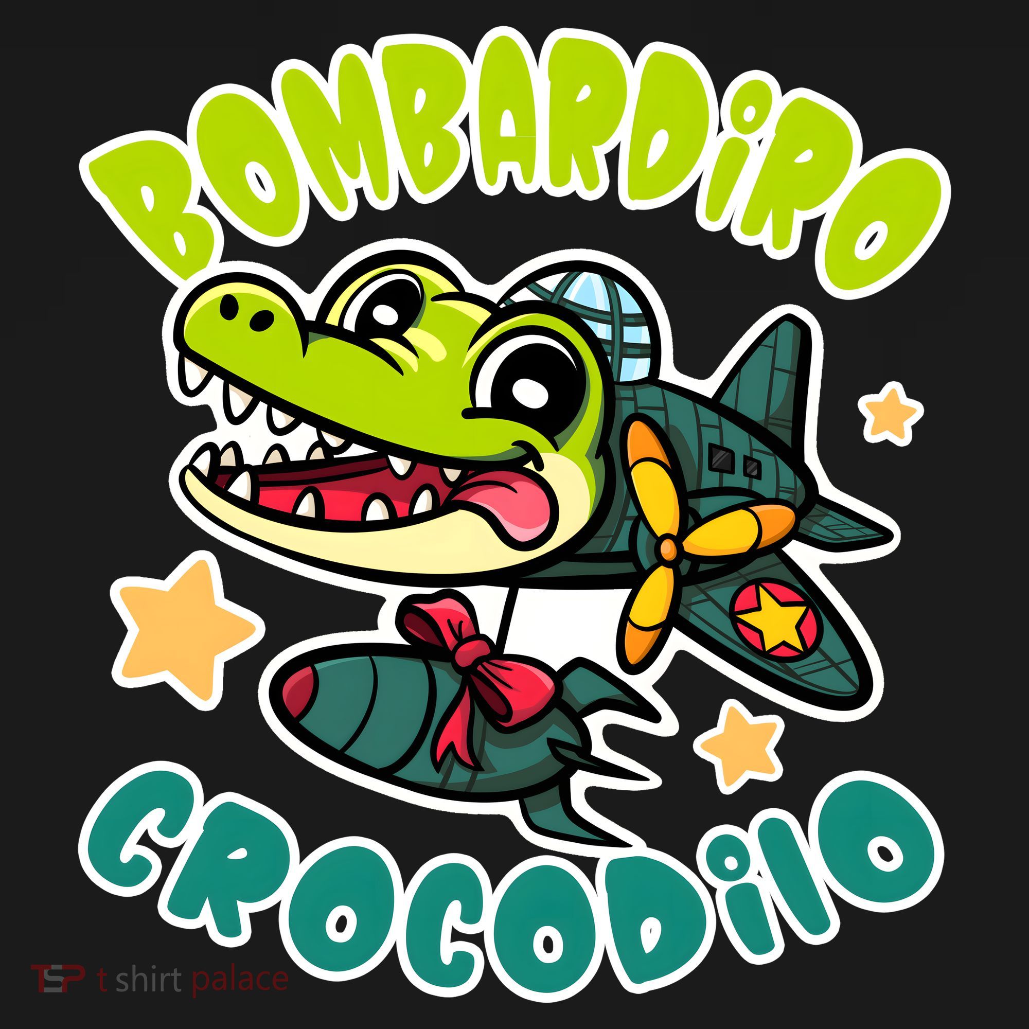 Brainrot Bombardiro Crocodilo USA-Made Doggie Bandana