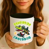 Brainrot Bombardiro Crocodilo Coffee Mug thumb 3