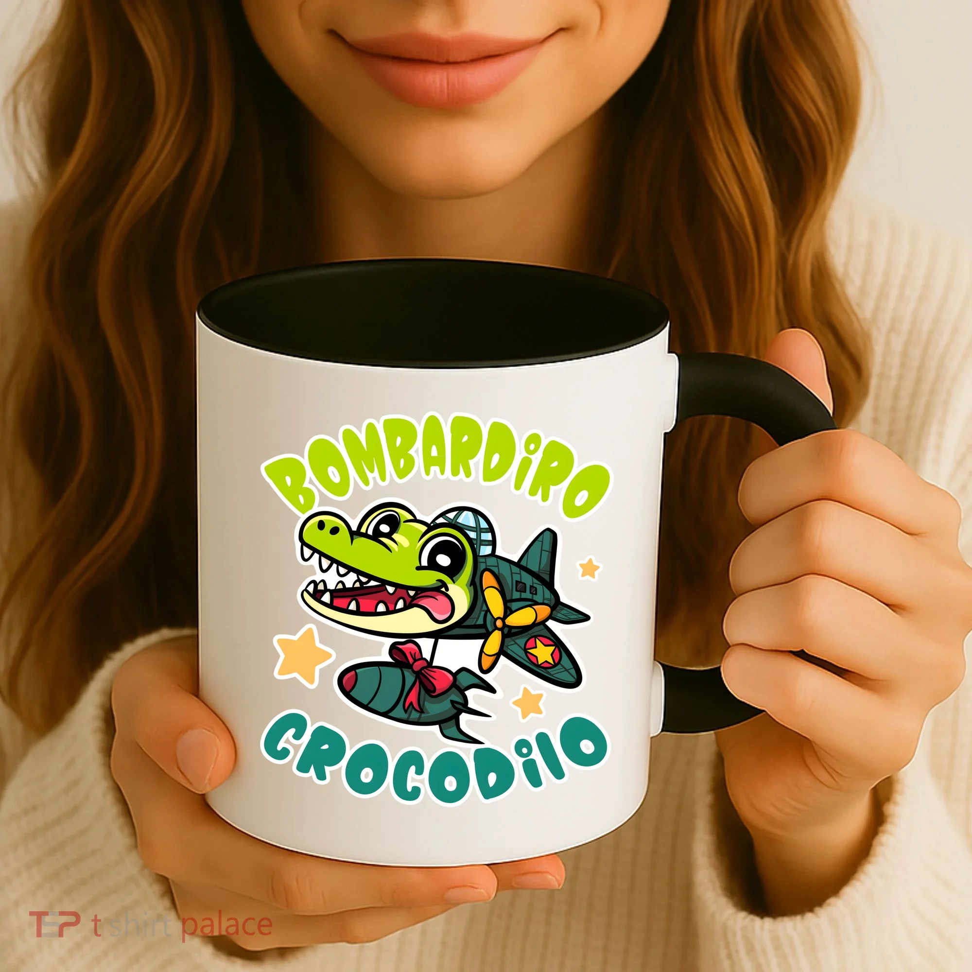 Brainrot Bombardiro Crocodilo Coffee Mug