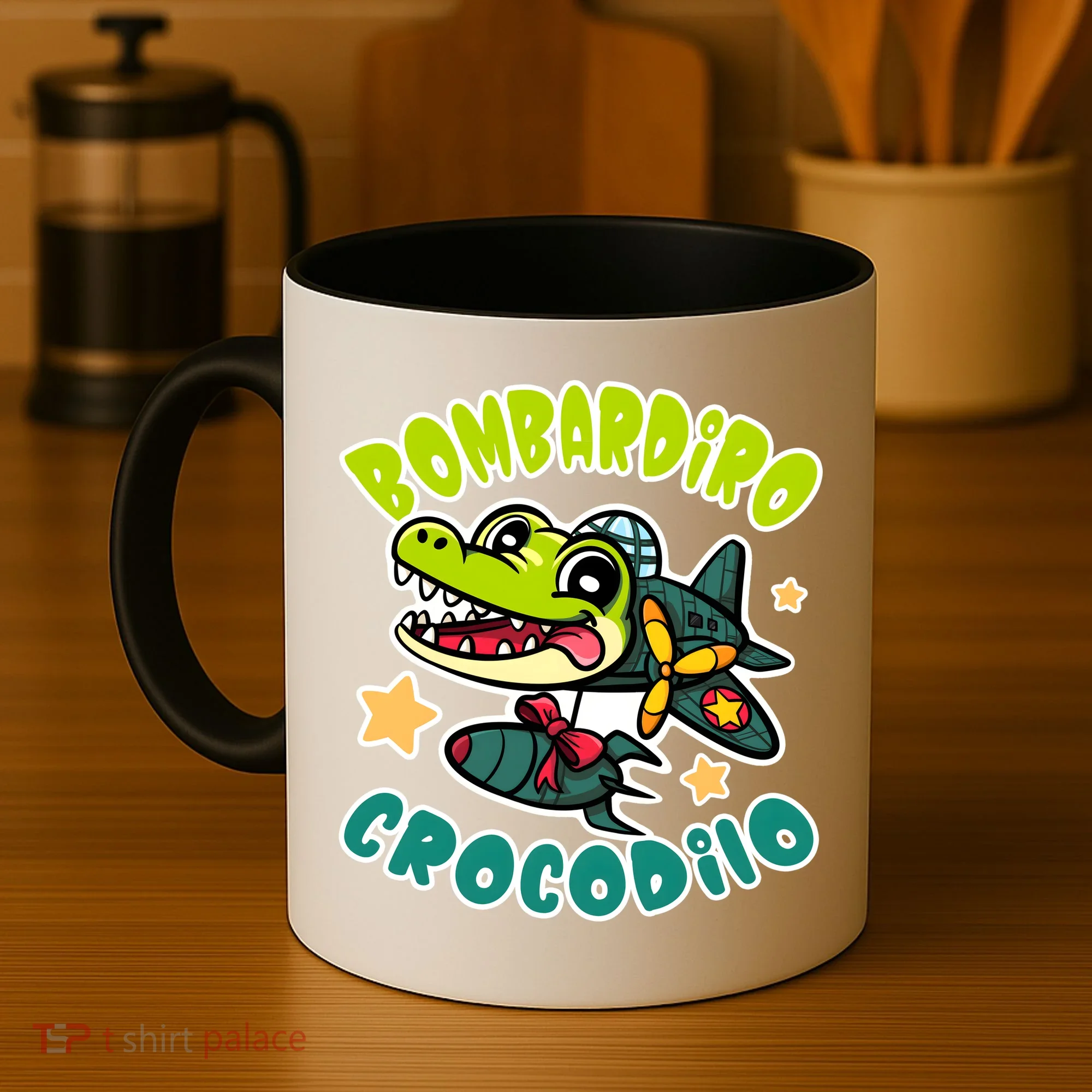 Brainrot Bombardiro Crocodilo Coffee Mug