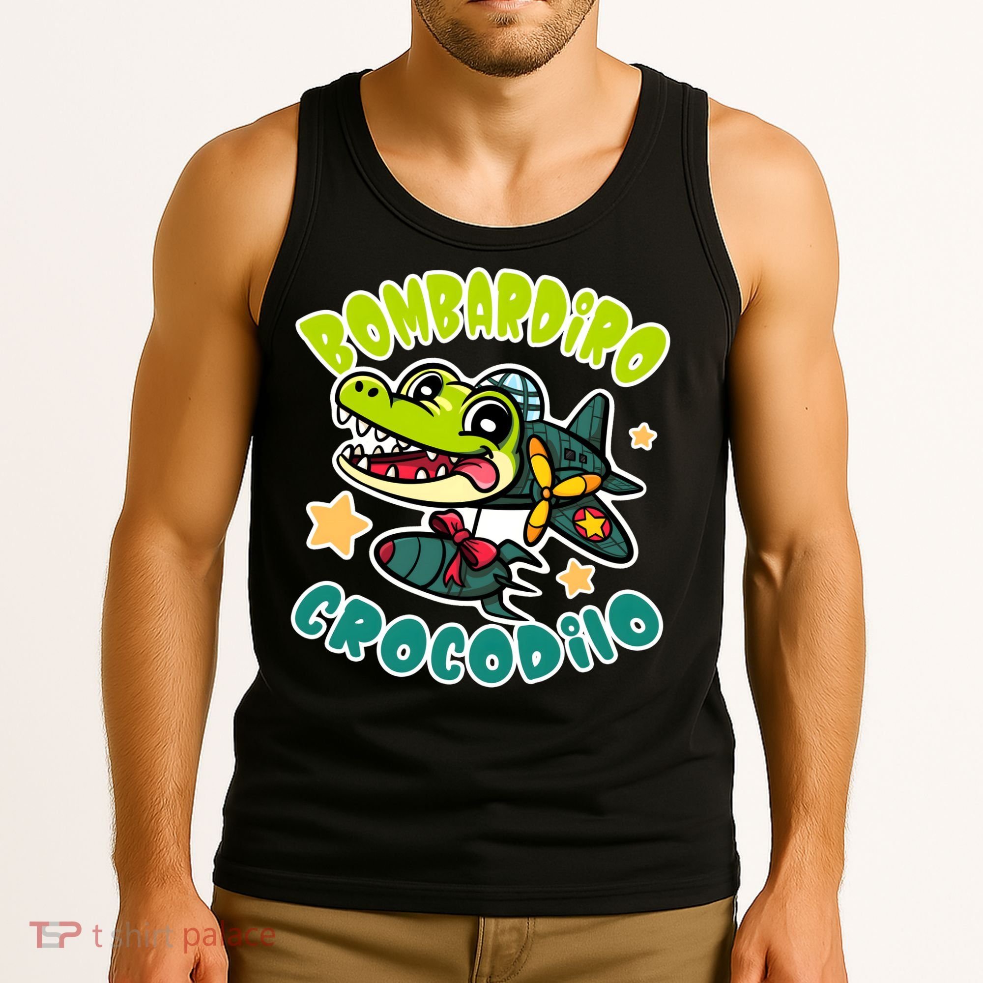 Brainrot Bombardiro Crocodilo Tank Top