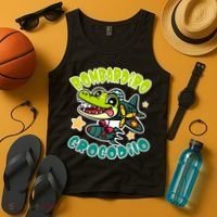 Brainrot Bombardiro Crocodilo Tank Top thumb 4