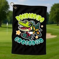 Brainrot Bombardiro Crocodilo Golf Towel thumb 1