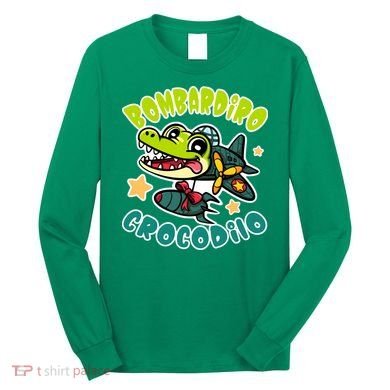 Brainrot Bombardiro Crocodilo Long Sleeve Shirt