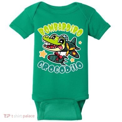 Brainrot Bombardiro Crocodilo Baby Bodysuit