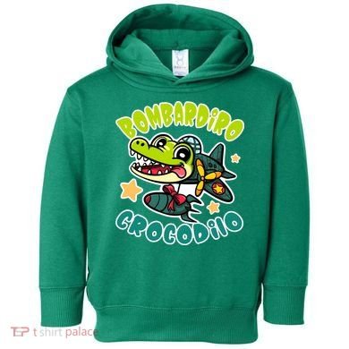 Brainrot Bombardiro Crocodilo Toddler Hoodie
