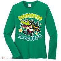 Brainrot Bombardiro Crocodilo Women's Long Sleeve Shirt thumb 0