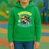 Brainrot Bombardiro Crocodilo Kids Hoodie thumb 3