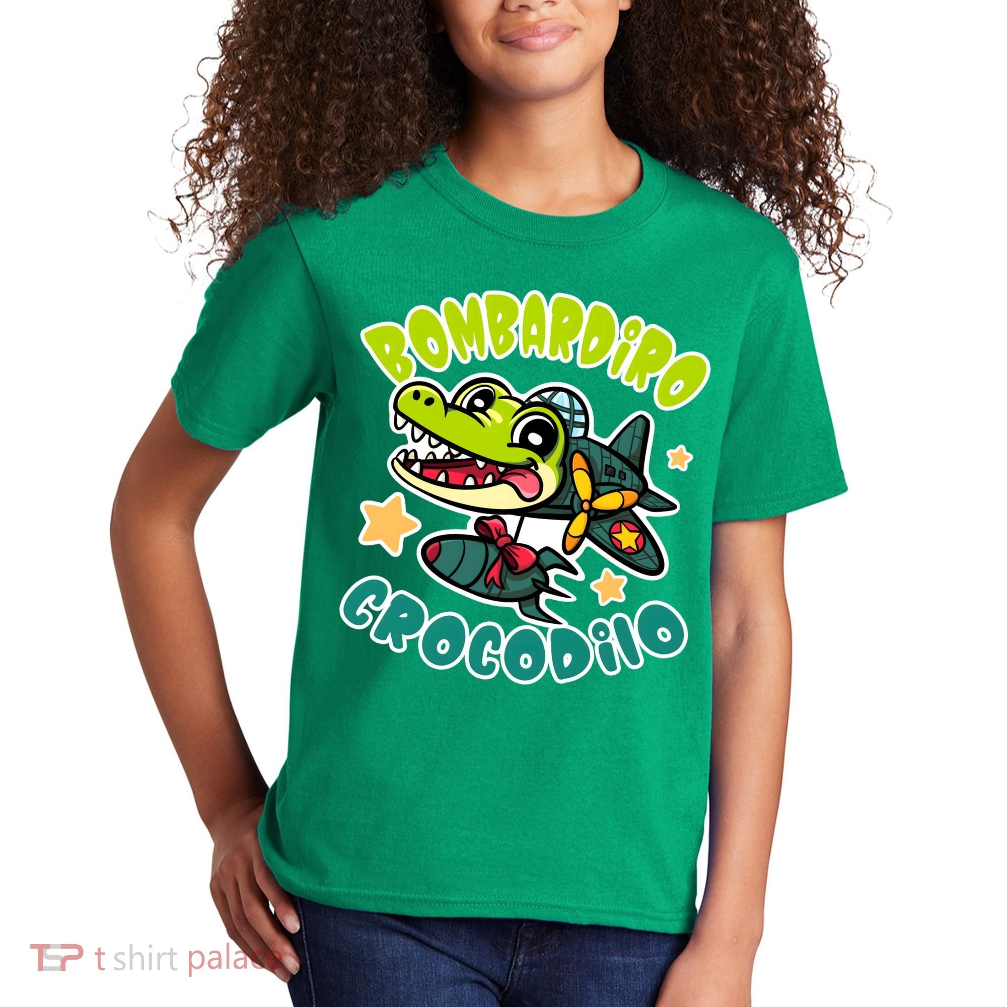 Brainrot Bombardiro Crocodilo Kids T-Shirt