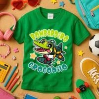 Brainrot Bombardiro Crocodilo Kids T-Shirt thumb 3