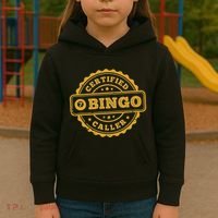 Bingo Bingo Caller Certified Funny Bingo Kids Hoodie thumb 3