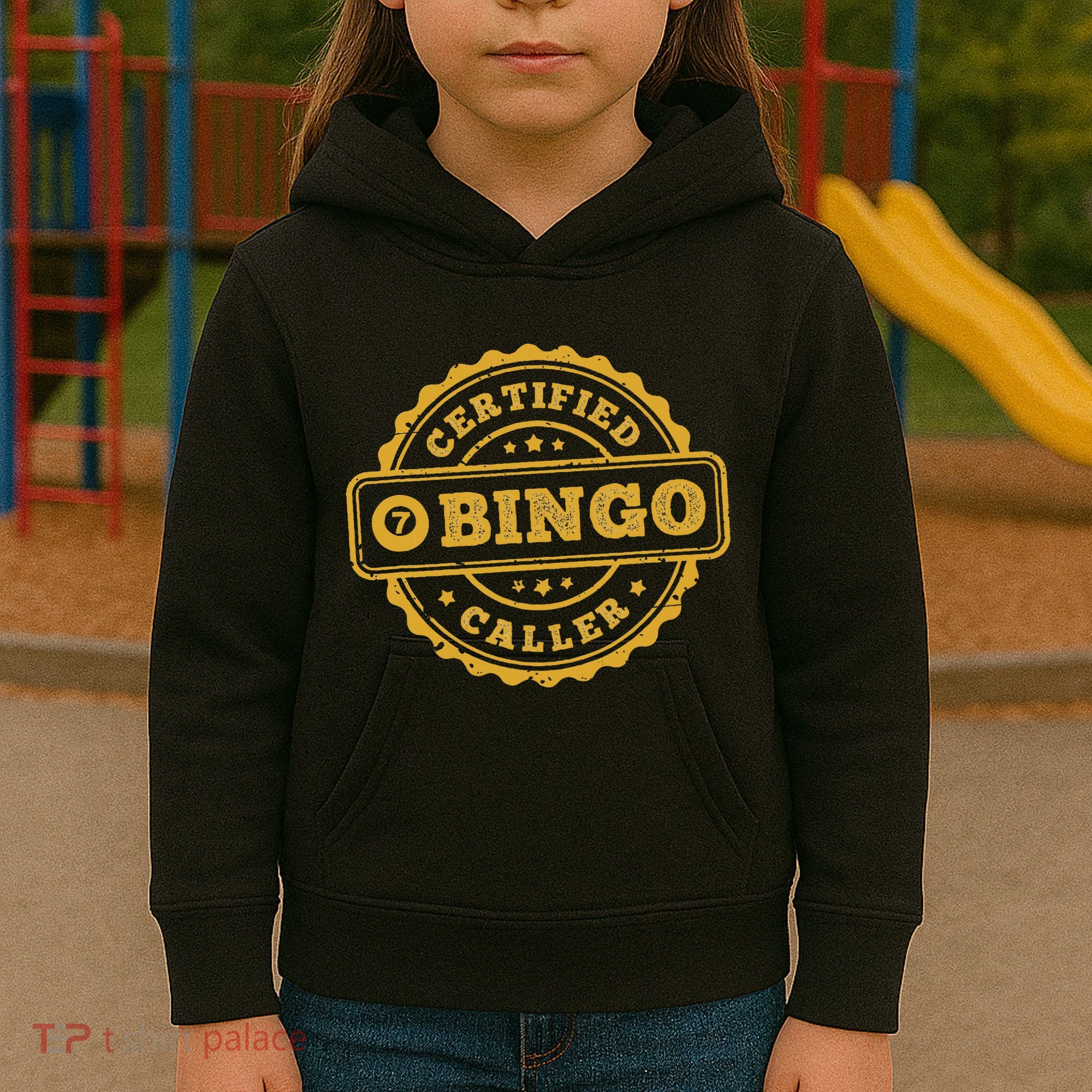 Bingo Bingo Caller Certified Funny Bingo Kids Hoodie