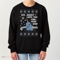 Bye Buddy Christmas , Hope You Find Your Dad Elf Narwhal Women's Sweatshirt thumb 0