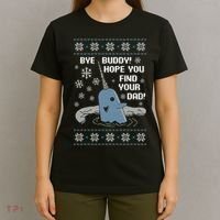 Bye Buddy Christmas , Hope You Find Your Dad Elf Narwhal T-Shirt thumb 4