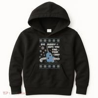Bye Buddy Christmas , Hope You Find Your Dad Elf Narwhal Kids Hoodie thumb 0