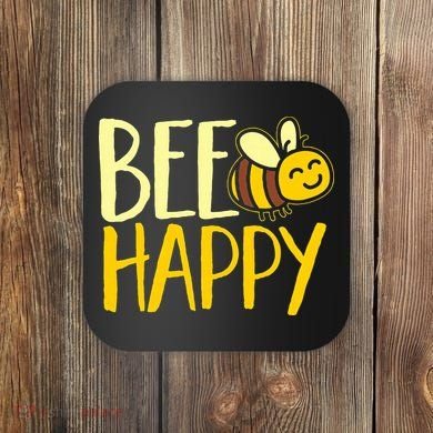  Bumble Bee Cute Bee Happy Coaster