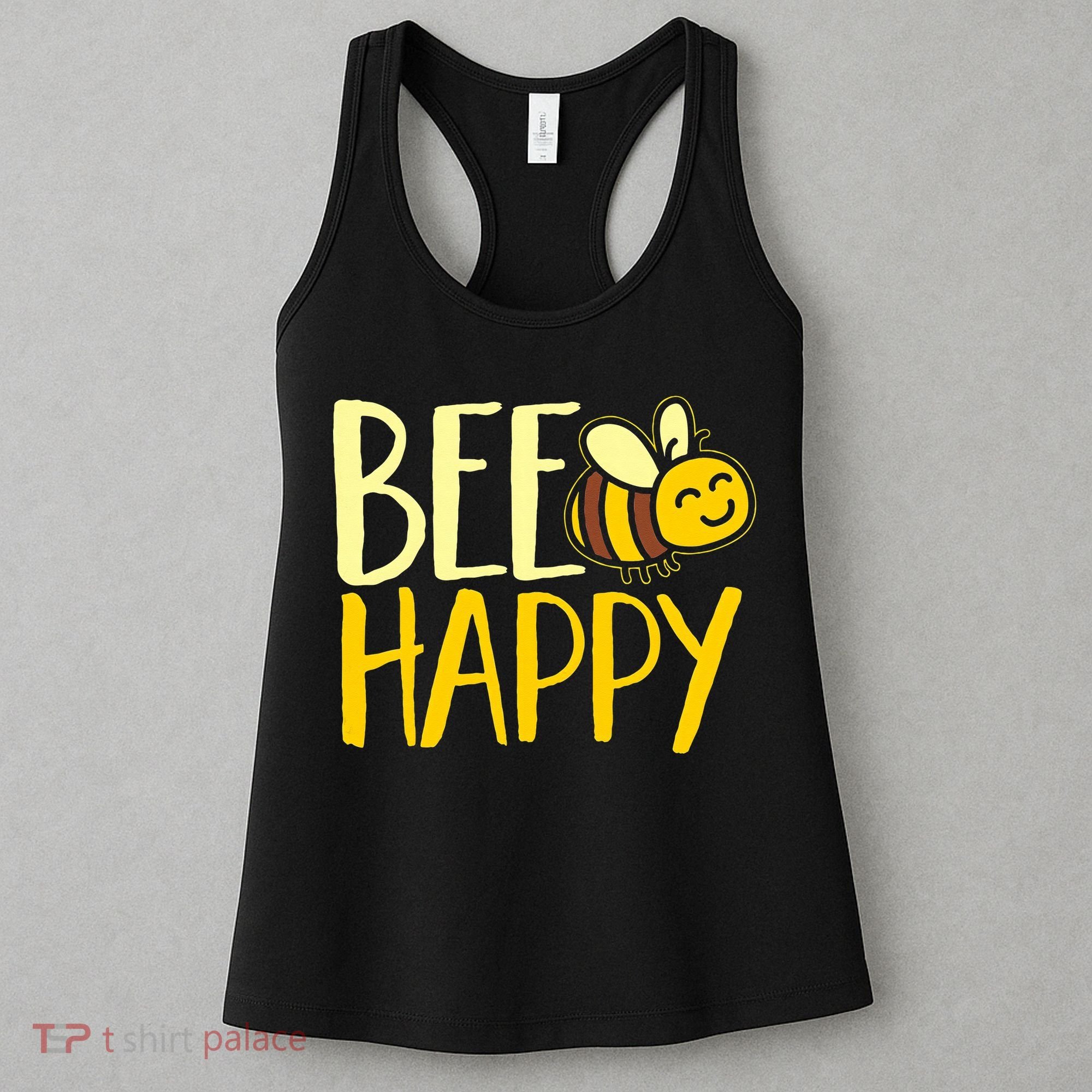  Bumble Bee Cute Bee Happy Women's Tank Top