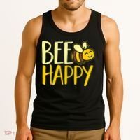  Bumble Bee Cute Bee Happy Tank Top thumb 3