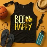  Bumble Bee Cute Bee Happy Tank Top thumb 4