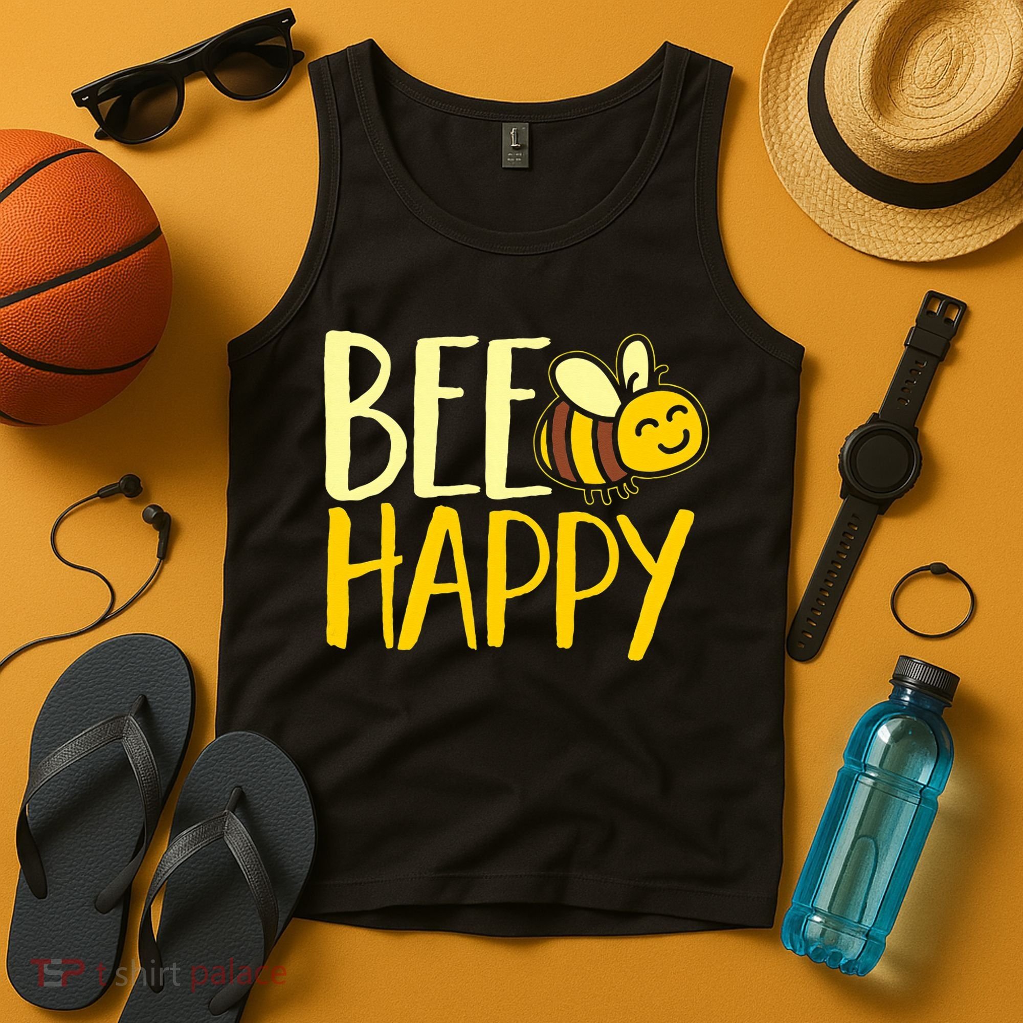  Bumble Bee Cute Bee Happy Tank Top