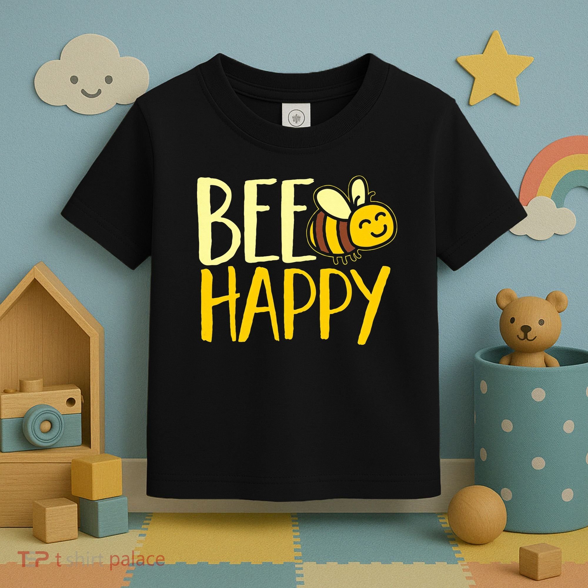  Bumble Bee Cute Bee Happy Toddler T-Shirt