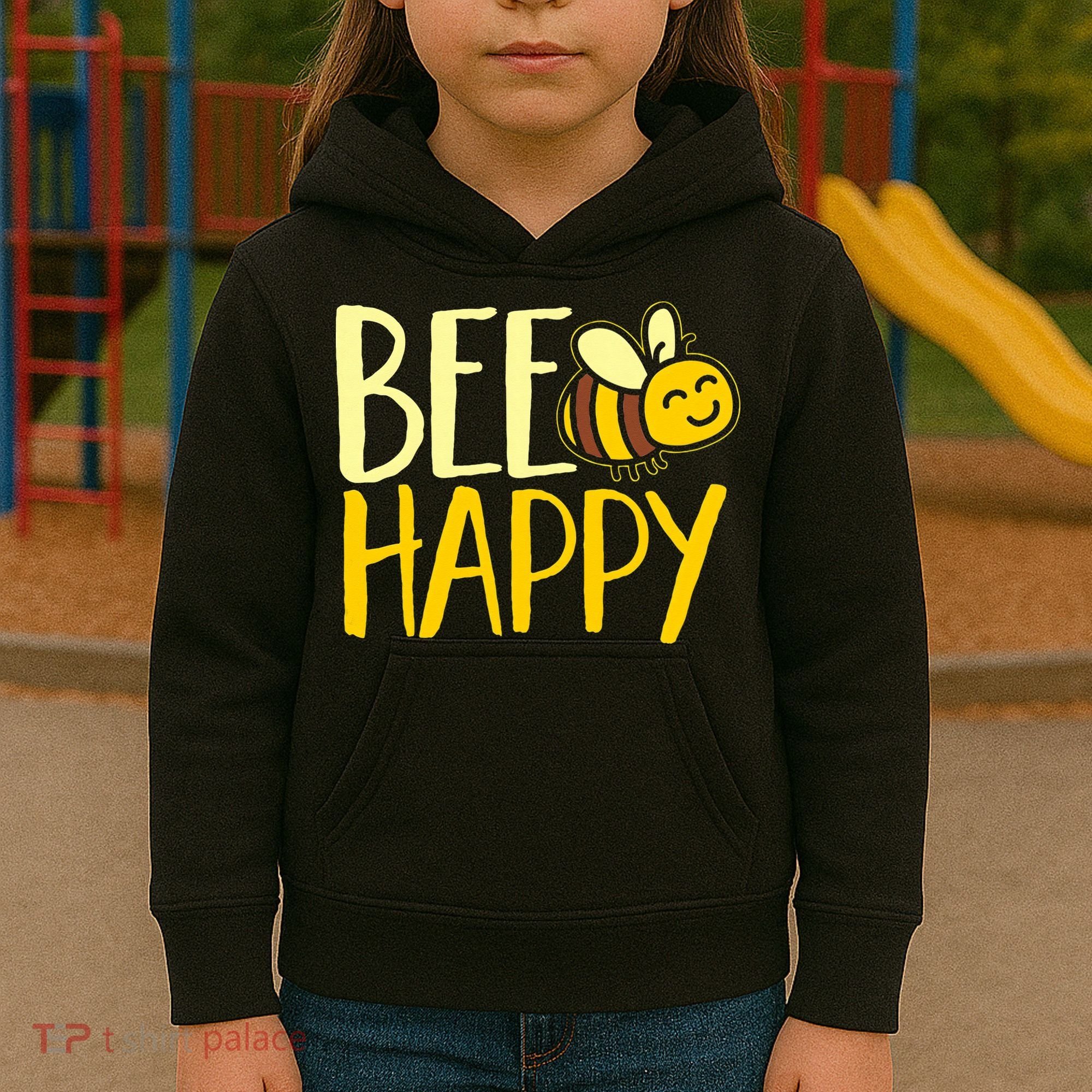  Bumble Bee Cute Bee Happy Kids Hoodie
