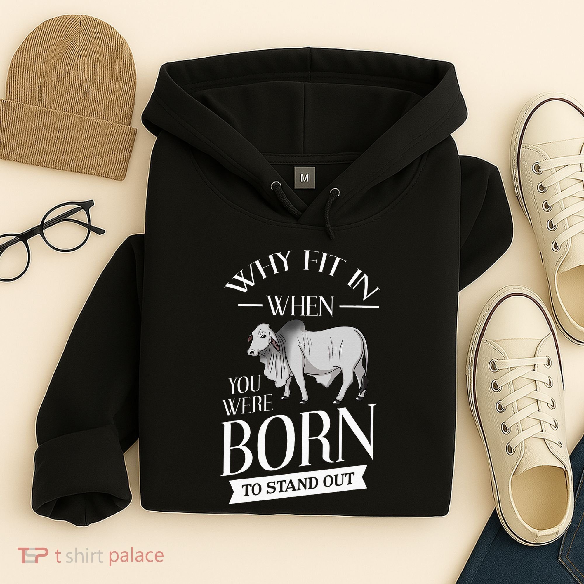 Brahman Bull Cattle Mini Zebu Cow Hoodie
