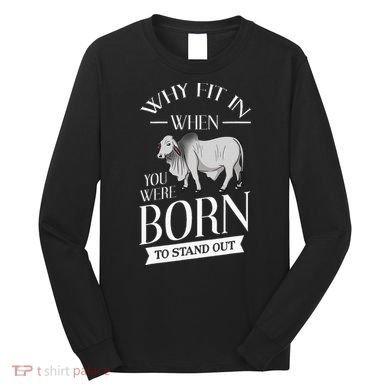 Brahman Bull Cattle Mini Zebu Cow Long Sleeve Shirt