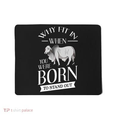 Brahman Bull Cattle Mini Zebu Cow Mousepad