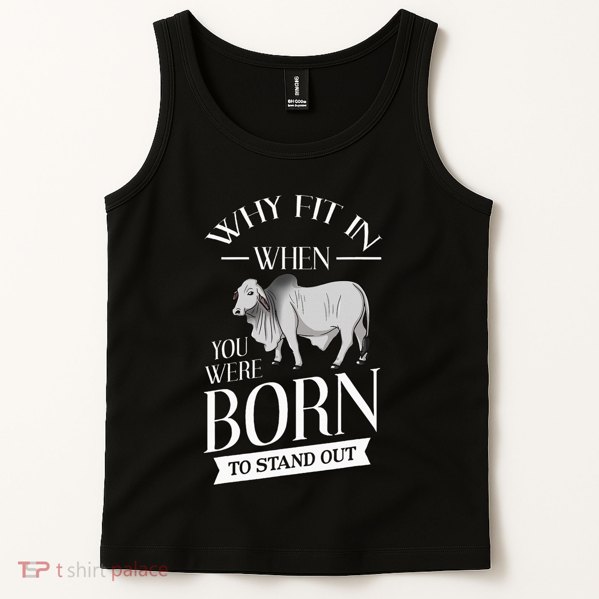 Brahman Bull Cattle Mini Zebu Cow Tank Top