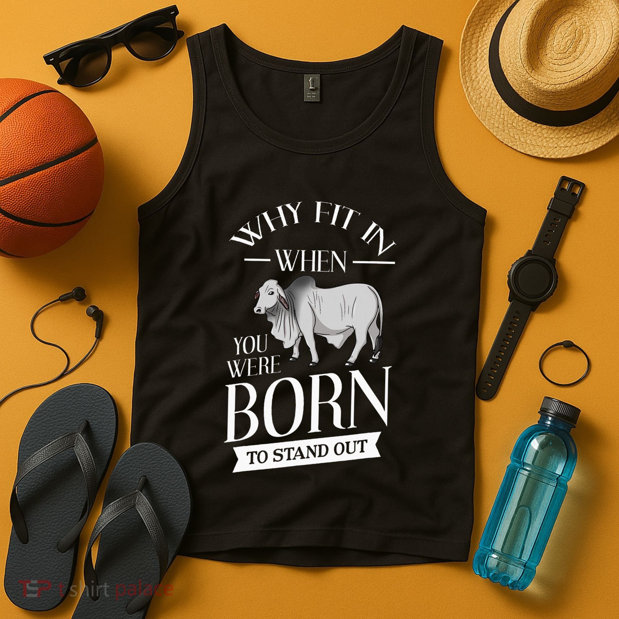Brahman Bull Cattle Mini Zebu Cow Tank Top
