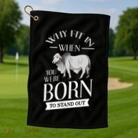 Brahman Bull Cattle Mini Zebu Cow Golf Towel thumb 1