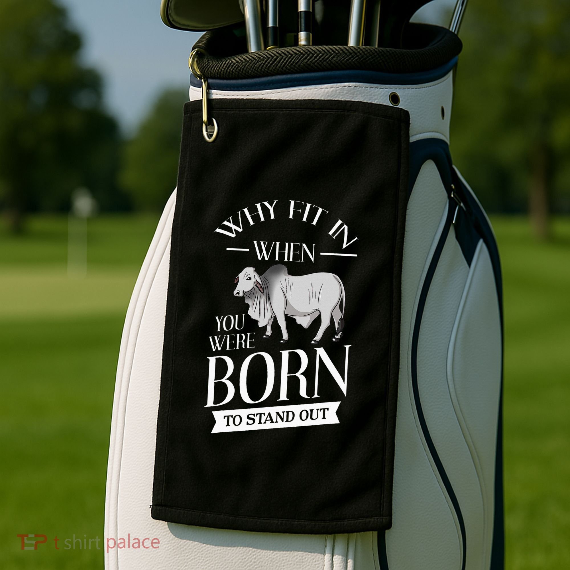 Brahman Bull Cattle Mini Zebu Cow Golf Towel