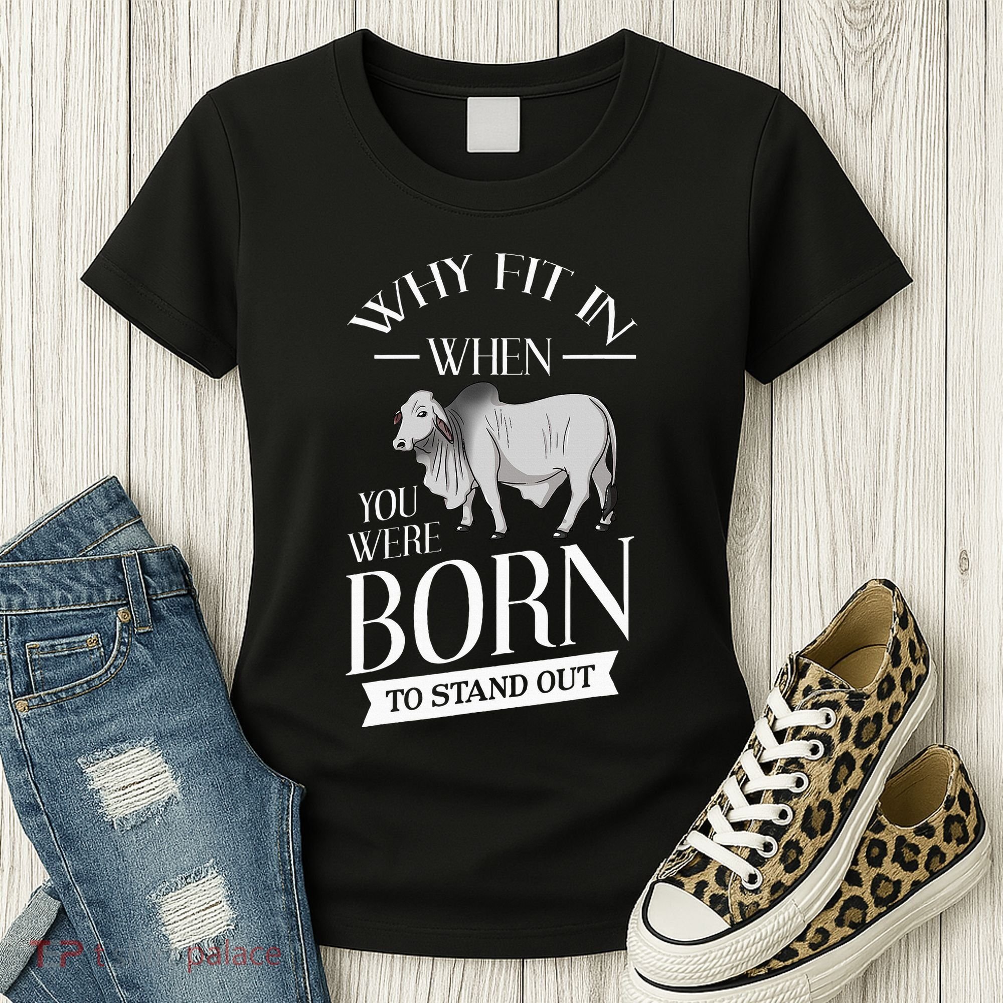 Brahman Bull Cattle Mini Zebu Cow Women's T-Shirt