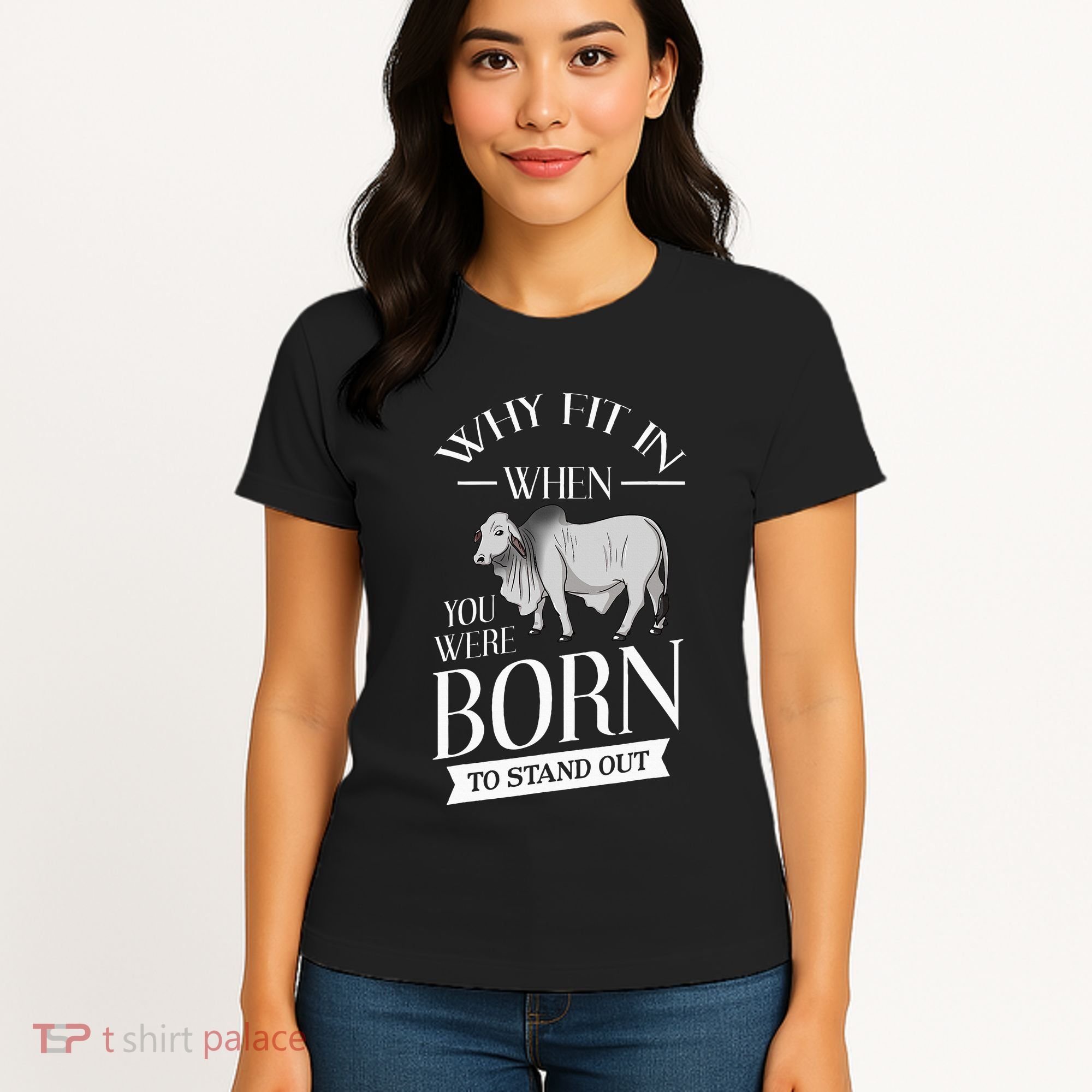 Brahman Bull Cattle Mini Zebu Cow Women's T-Shirt