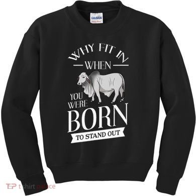 Brahman Bull Cattle Mini Zebu Cow Kids Sweatshirt