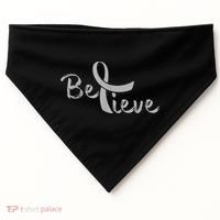 Believe Brain Cancer Brain Cancer Support USA-Made Doggie Bandana thumb 0