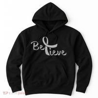 Believe Brain Cancer Brain Cancer Support Hoodie thumb 0