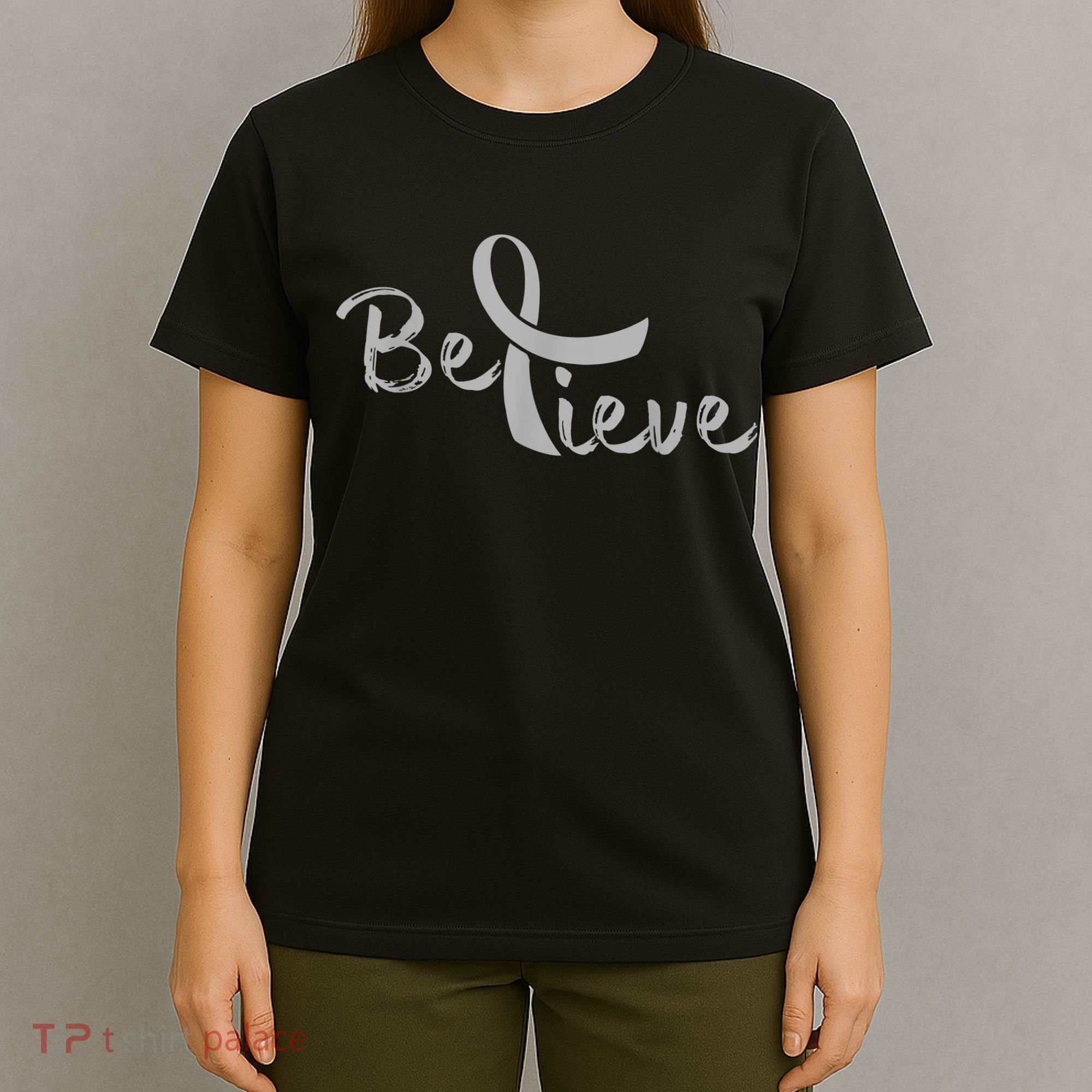 Believe Brain Cancer Brain Cancer Support T-Shirt