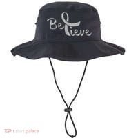Believe Brain Cancer Brain Cancer Support Bucket Hat thumb 0