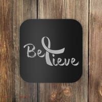 Believe Brain Cancer Brain Cancer Support Coaster thumb 0