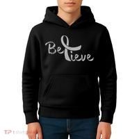 Believe Brain Cancer Brain Cancer Support Kids Hoodie thumb 4