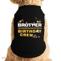 Brother Birthday Crew Construction Family Birthday Party Doggie Tank thumb 0